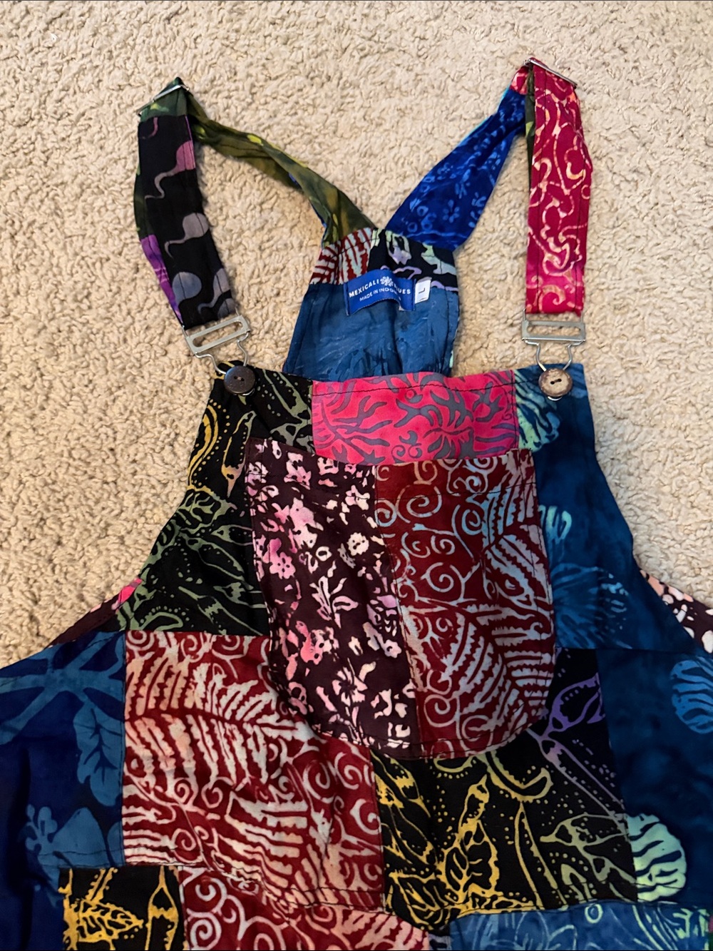 Colorful Patchwork Overalls - Picture 2 of 5
